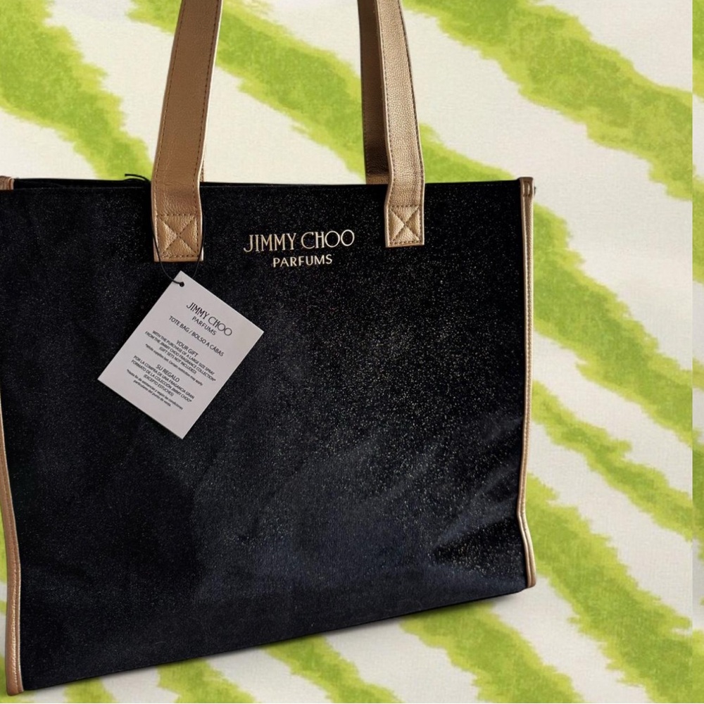 Jimmy Choo Parfums✨🖤💛Black and Gold Tote Bag - Picture 2 of 5